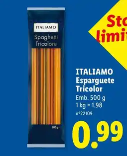 Lidl italiamo esparguete tricolor promoção