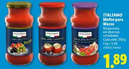Lidl Italiamo molho para massa promoção