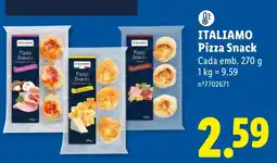 Lidl italiamo pizza snack promoção