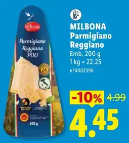Lidl Milbona Parmigiano Reggiano PDO promoção
