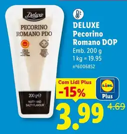 Lidl Deluxe Pecorino Romano DOP promoção