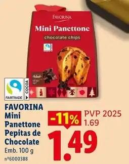 Lidl favorina mini panettone pepitas de chocolate promoção