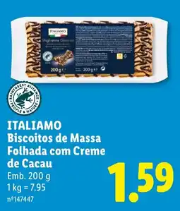 Lidl Italiamo Biscoitos de Massa Folhada com Creme de Cacau promoção