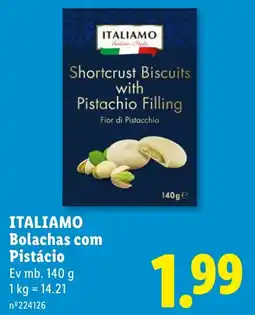 Lidl italiamo bolachas com pistácio promoção