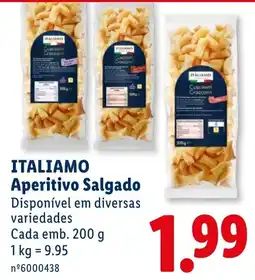 Lidl italiamo aperitivo salgado promoção
