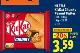 Lidl nestlé kitkat chunky peanut butter promoção