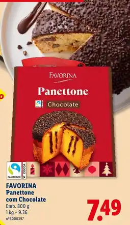 Lidl favorina panettone com chocolate promoção
