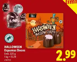 Lidl Halloween espumas doces promoção