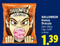 Lidl Halloween vampire gomas drácula promoção