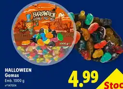 Lidl Halloween gomas promoção