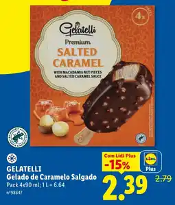 Lidl Gelatelli Gelado de Caramelo Salgado promoção