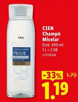 Lidl Cien champô micelar promoção