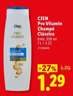 Lidl Cien pro vitamin champô clássico promoção
