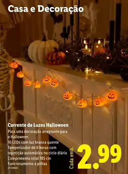 Lidl Corrente de Luzes Halloween promoção