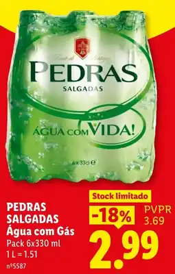 Lidl Pedras salgadas água com gás promoção