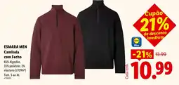 Lidl Esmara men camisola com fecho promoção