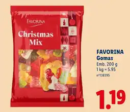 Lidl favorina gomas christmas mix promoção