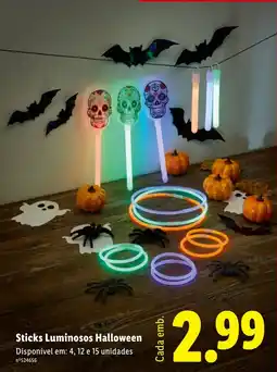 Lidl Sticks Luminosos Halloween promoção