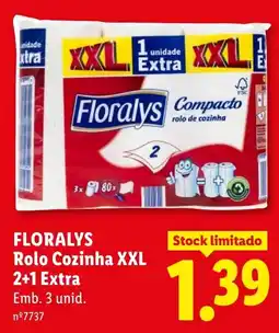Lidl Floralys rolo cozinha xxl promoção