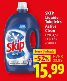 Lidl skip liquido tabuleiro active clean promoção