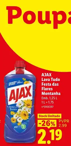 Lidl ajax lava tudo festa das flores montanha promoção