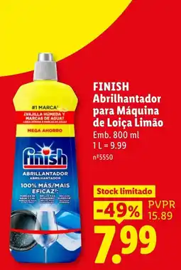 Lidl Finish abrillantador para máquina de loiça limão promoção