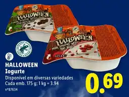 Lidl Halloween Iogurte promoção