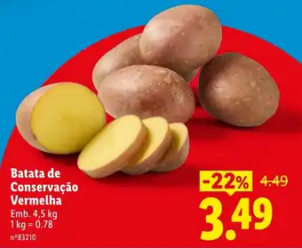 Batata de Conservação Vermelha