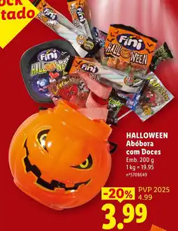 Lidl Halloween abóbora com doces promoção
