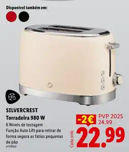 Lidl Silvercrest torradeira 980 w promoção