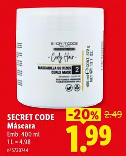 Lidl Secret code máscara promoção