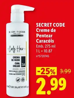 Lidl secret code creme de pentear caracóis promoção