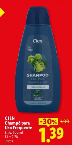 Lidl Cien champô para uso frequente promoção