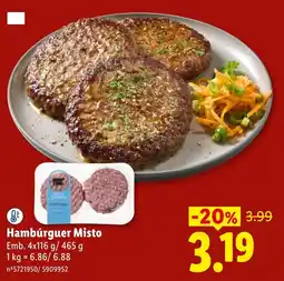 Lidl Hambúrguer Misto promoção