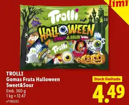 Lidl Trolli Gomas Fruta Halloween Sweet&Sour promoção