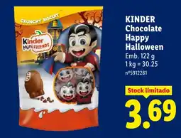 Lidl Kinder chocolate happy halloween promoção