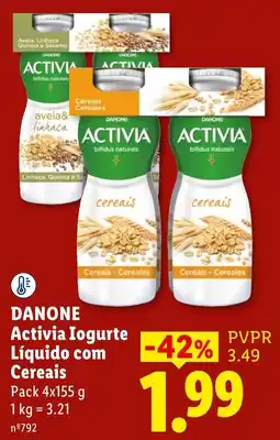 Lidl Danone Activia Iogurte Líquido com Cereais promoção