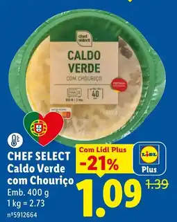 Lidl Chef Select Caldo Verde com Chouriço promoção