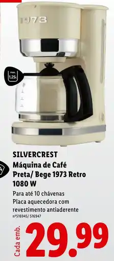 Lidl Silvercrest máquina de café preta/bege 1973 retro promoção