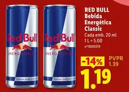 Lidl Red bull energética classic promoção