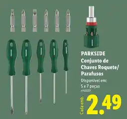 Lidl parkside conjunto de chaves roquete/parafusos promoção