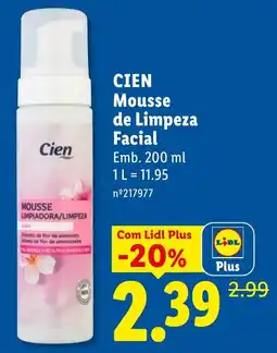Lidl Cien Mousse de Limpeza Facial promoção