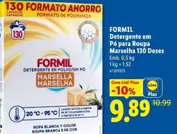 Lidl formil detergente em pó para roupa marselha 130 doses promoção