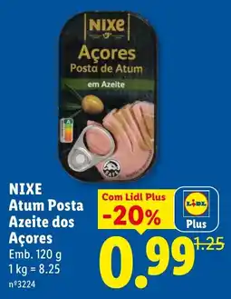 Lidl Nixe atum posta azeite dos açores promoção
