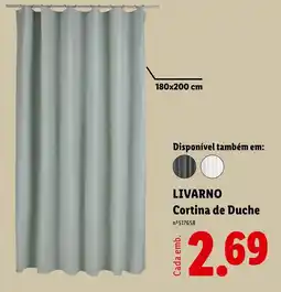 Lidl livarno cortina de duche promoção