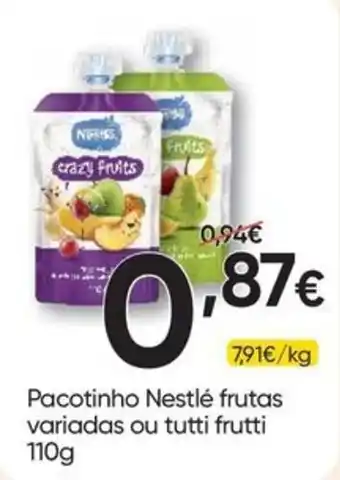 Pacotinho Nestlé frutas variadas ou tutti frutti