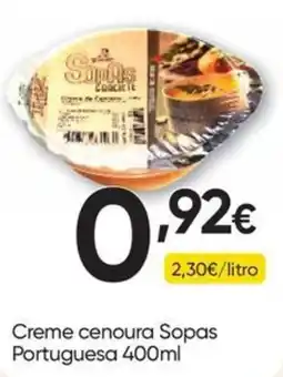 Froiz Creme cenoura Sopas Portuguesa promoção
