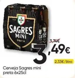 Froiz Cerveja Sagres mini preta promoção