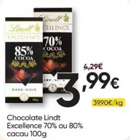 Froiz Chocolate Lindt Excellence 70% ou 80% cacau promoção