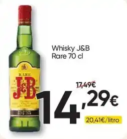 Froiz Whisky J&B Rare promoção